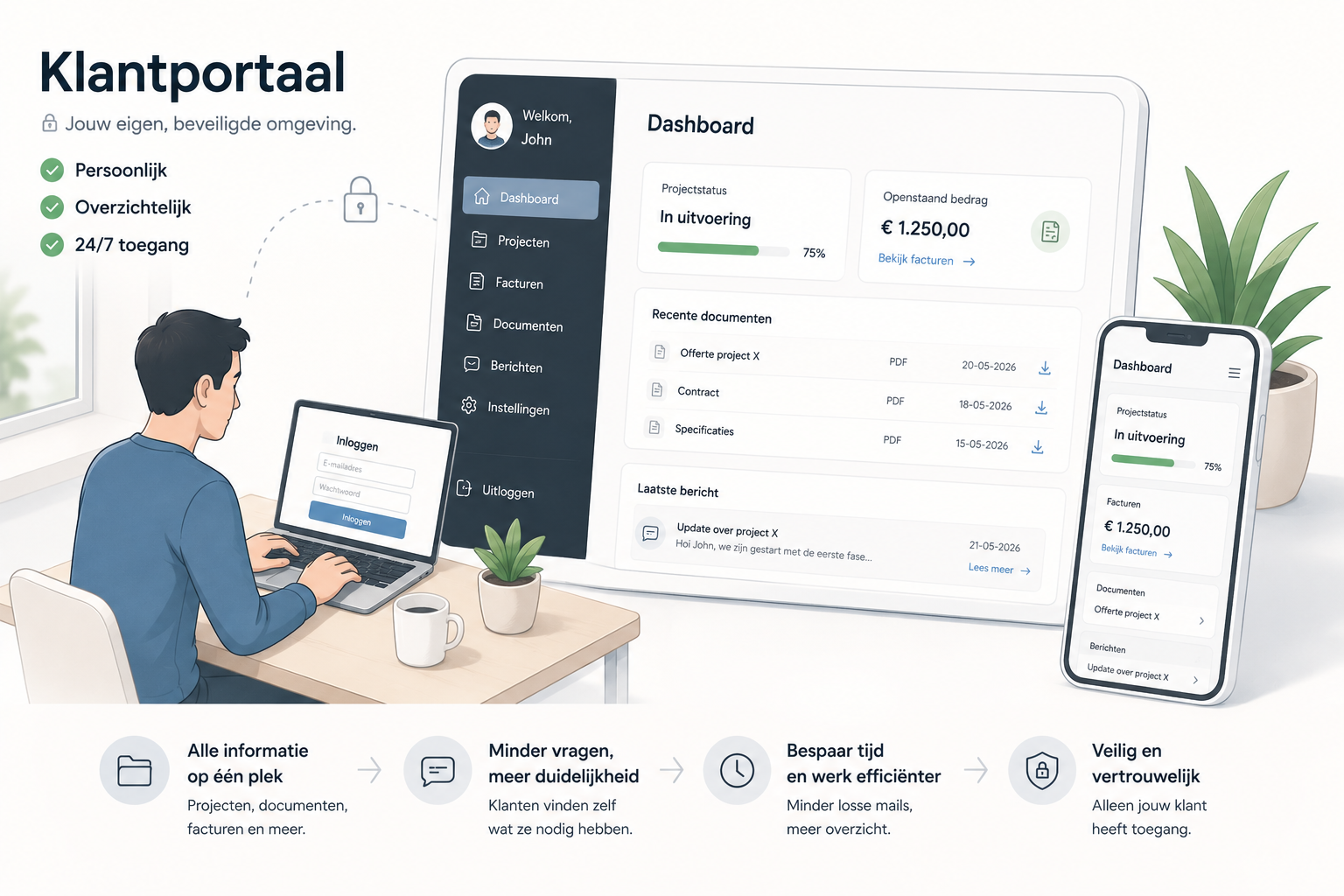 Wat is een klantportaal en waarom wil je er een? | One Day Site