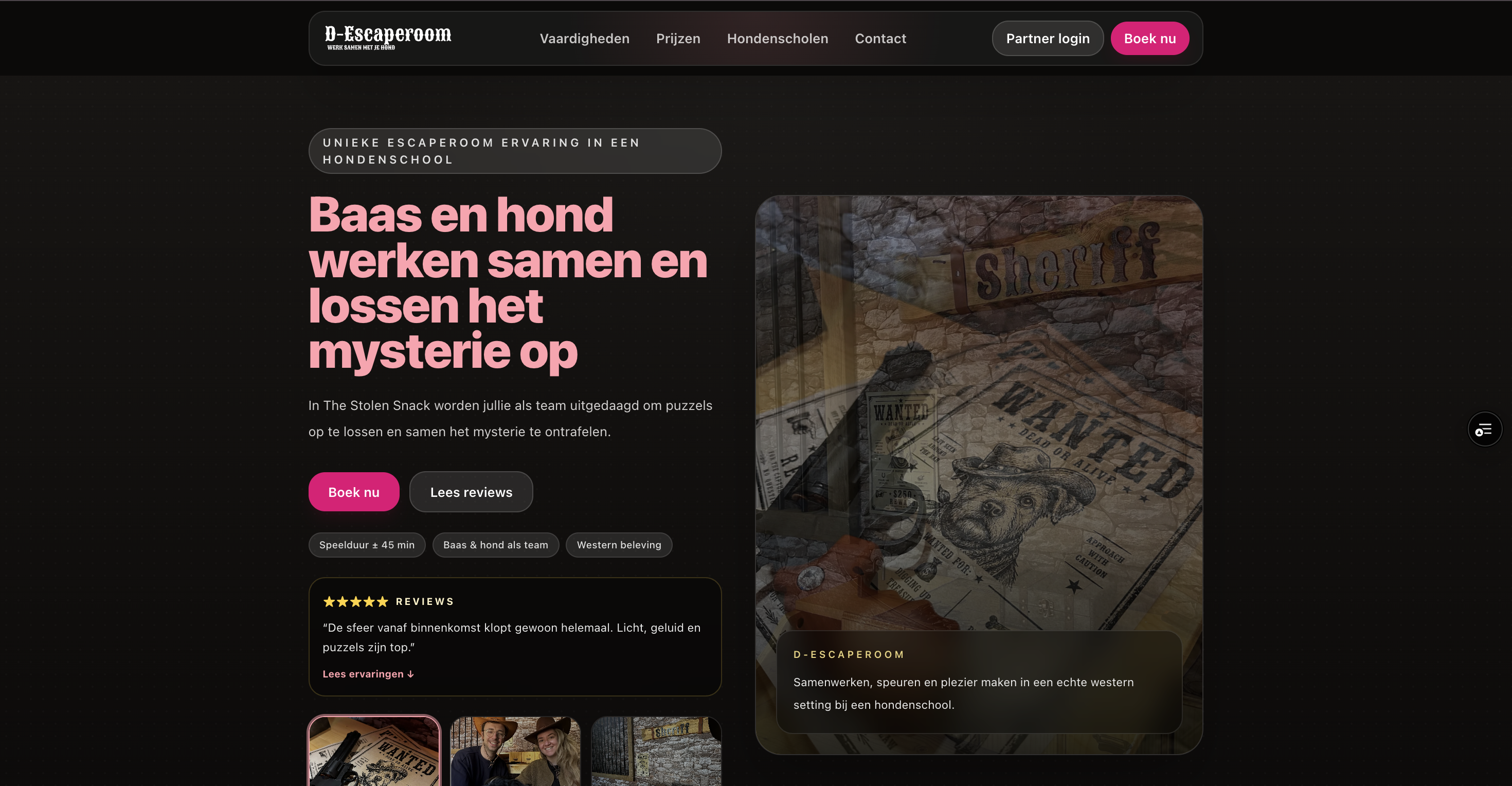 Screenshot van D-Escaperoom.com